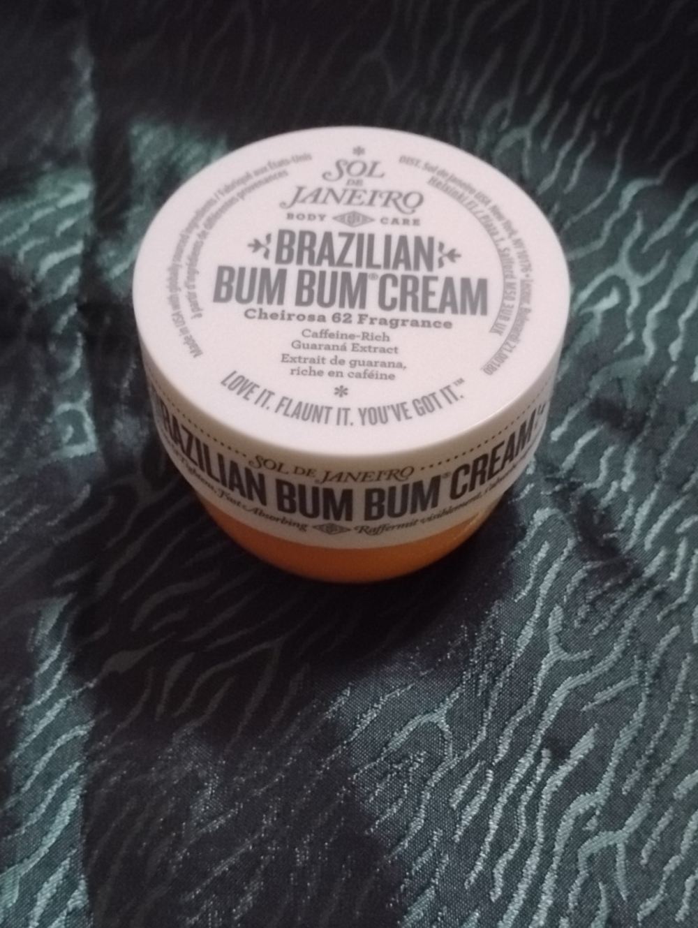 Sol de Janeiro Brazilian Bum Bum Cream in white and orange jar